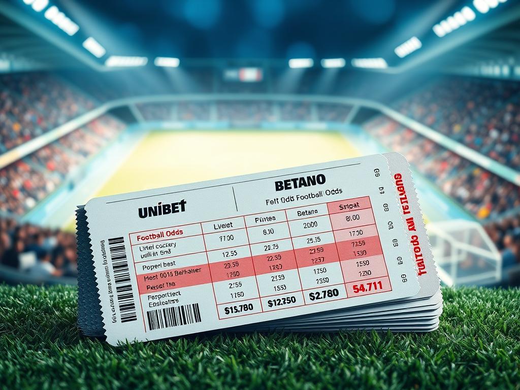 cote pentru biletele de fotbal, Betano, Unibet și MozzartBet